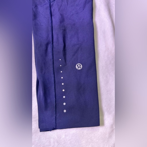 lululemon athletica Denim - lululemon purple leggings with reflective logo dot